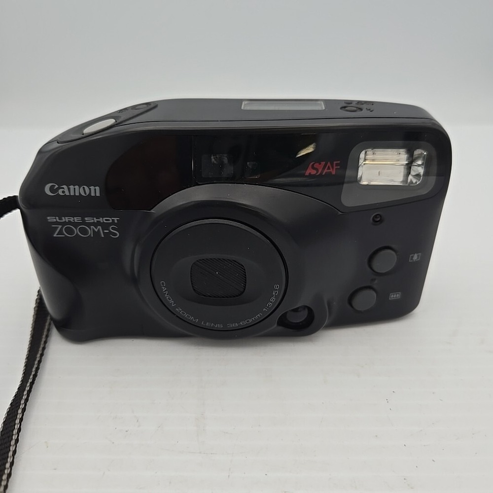 Canon Sure Shot ZOOM-S 35mm 38-60mm AF Point & Shoot Film Camera Black